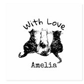 Aangepast met zelfinkend liefdeskat  zelfinktende stempel