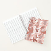 Aangepast metalen Roos Gold Glitter Pink Marble Ca Notitieboek (Binnen)