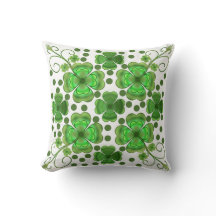 Aangepast Metallic Groen Klaver & Spiraalpatroon 