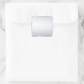 Aangepast Metallic Zilver Zwart Blanco Sjabloon Vierkante Sticker (Tas)