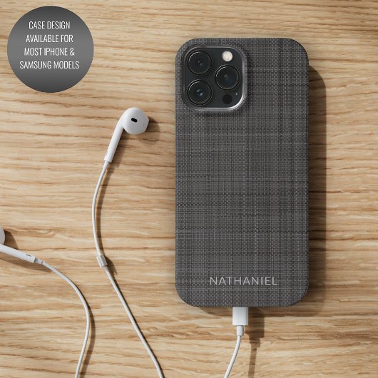 Aangepast middeldonkergrijs zwart, gekleurd Case-Mate iPhone case