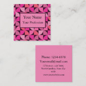 Aangepast midden eeuw modern geometrisch patroon r vierkante visitekaartje (Voorkant / Achterkant)