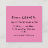 Aangepast midden eeuw modern geometrisch patroon r vierkante visitekaartje (Achterkant)