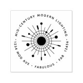 Aangepast, midden-eeuwse moderne onderneming met L Zelfinktende Stempel (Design)