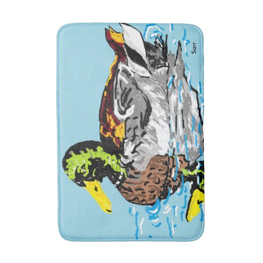 Aangepast middenbad van Bath Mat/Duck in de Pond Badmat (Voorkant Verticaal)