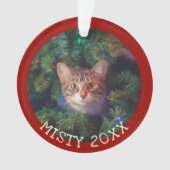 Aangepast mijn eerste kerstkat Keepomwille Yarly P Ornament (voorkant)
