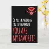 Aangepast Mijn favoriete zonderling op internet is Kaart (Gele Bloem)