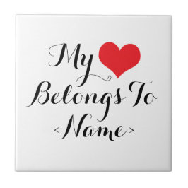 Aangepast mijn hart behoort tot<Name> Tegeltje