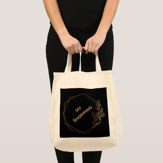 Aangepast Mijn het Winkelen Tekst afbeelding Stijl Tote Bag (Voorkant (product))