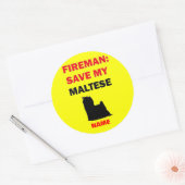 Aangepast Mijn Maltees opslaan Ronde Sticker (Envelop)