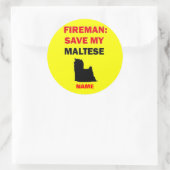 Aangepast Mijn Maltees opslaan Ronde Sticker (Tas)