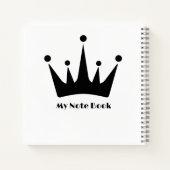 Aangepast Mijn notitieboek Tekst Zwarte kleur Crow (Achterkant)