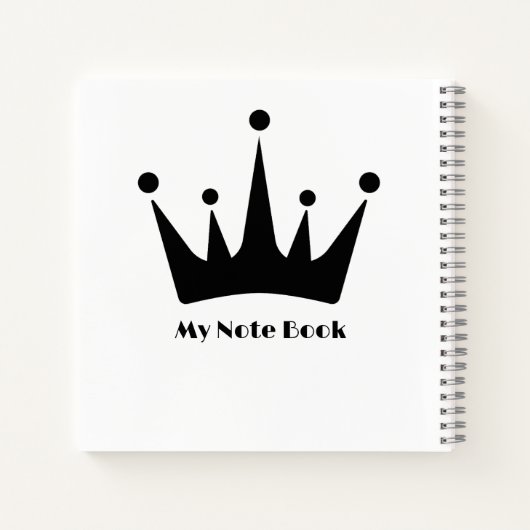 Aangepast Mijn notitieboek Tekst Zwarte kleur Crow (Achterkant)