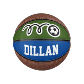 Aangepast mini-basketbal met klein voetbal logo basketbal (Voorkant)