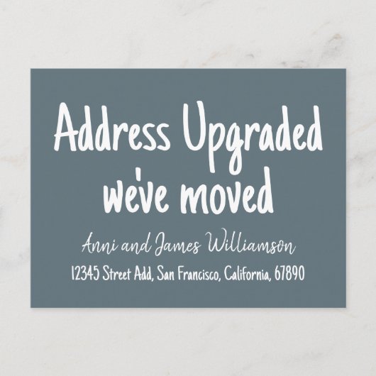 Aangepast minimaal adres opgewaardeerd We zijn ver Briefkaart (Voorkant)