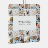 Aangepast minimaal eenvoudig fotocollagenraster keramisch ornament (Rechts)