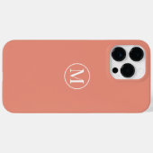 Aangepast minimaal Elegant Monogram Sinaasappel Pe Case-Mate iPhone Case (Achterkant (horizontaal))