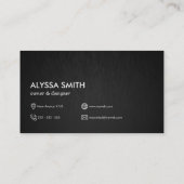 Aangepast minimaal metaal, modern, eenvoudig visitekaartje (Achterkant)