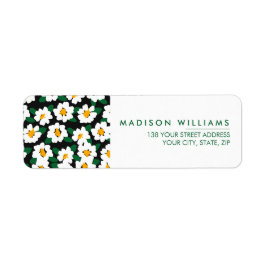 Aangepast minimaal modern bloemenlabel etiket