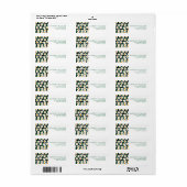 Aangepast minimaal modern bloemenlabel etiket (Full Sheet)