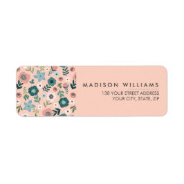 Aangepast minimaal modern bloemenlabel etiket
