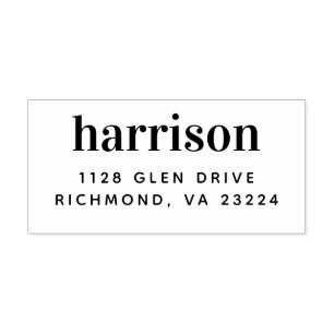 Aangepast minimaal modern retouradres rubberstempel