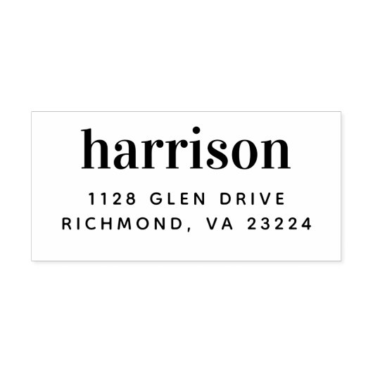 Aangepast minimaal modern retouradres rubberstempel (Afrduk)