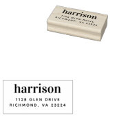 Aangepast minimaal modern retouradres rubberstempel (Gestempeld)