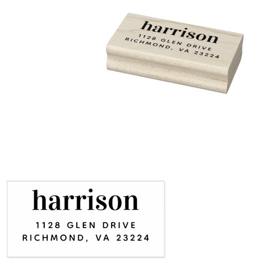 Aangepast minimaal modern retouradres rubberstempel (Gestempeld)