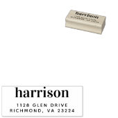 Aangepast minimaal modern retouradres voor typogra rubberstempel (Gestempeld)