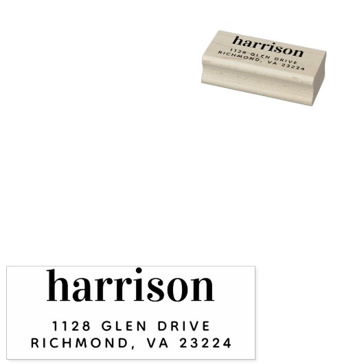 Aangepast minimaal modern retouradres voor typogra rubberstempel (Gestempeld)