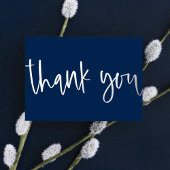 Aangepast minimaal modern script Navy Blue Bedankt Folie Feestdagenkaart