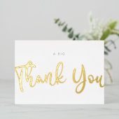 Aangepast, minimaal modern script wit, veel dank folie feestdagenkaart (Staand Voorkant)