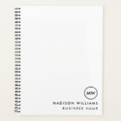 Aangepast minimaal monogram planner (Voorkant)
