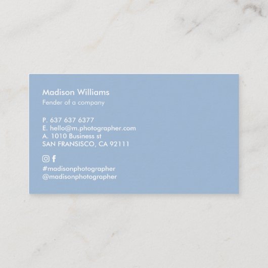 Aangepast minimaal monogram Visitekaartje (Achterkant)