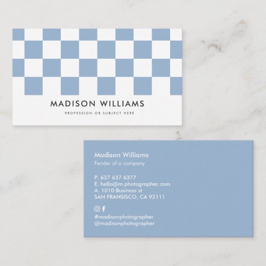 Aangepast minimaal monogram Visitekaartje (Voorkant / Achterkant)