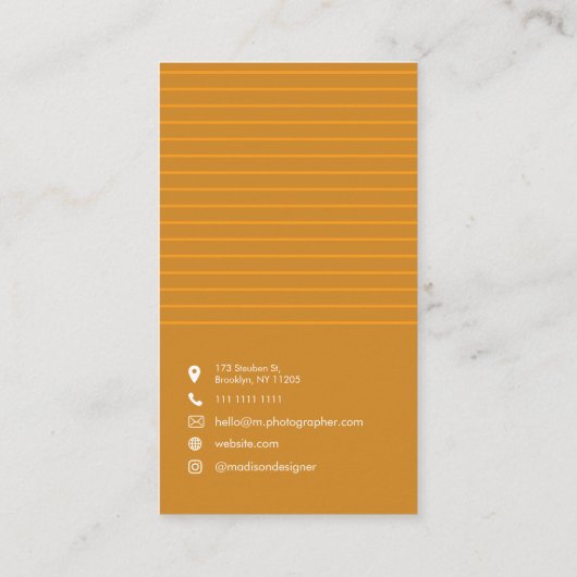 Aangepast minimaal monogram Visitekaartje (Achterkant)