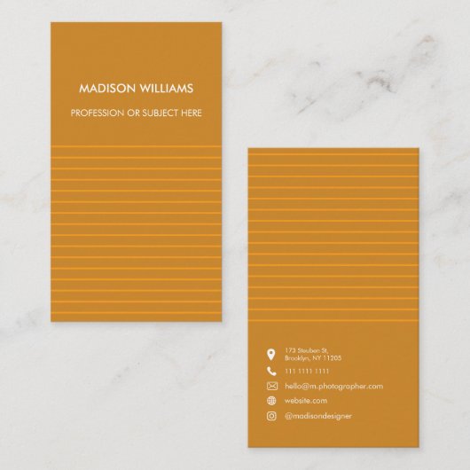 Aangepast minimaal monogram Visitekaartje (Voorkant / Achterkant)