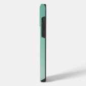 Aangepast minimaal verloop Teal Modern Monogram iPhone Hoesje (Linkerkant)