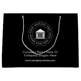 Aangepast minimalistisch eenvoudig bedrijfslogo pr groot cadeauzakje