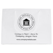 Aangepast Minimalistisch Eenvoudig Zakelijk Logo P Groot Cadeauzakje (Voorkant)