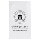 Aangepast Minimalistisch Eenvoudig Zakelijk Logo P Klein Cadeauzakje (Achterkant)