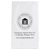 Aangepast Minimalistisch Eenvoudig Zakelijk Logo P Klein Cadeauzakje (Voorkant)