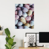 Aangepast/minimalistisch/gelukkig Pasen Poster (Thuiskantoor)