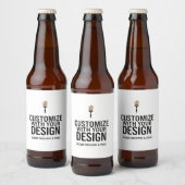 Aangepast Minimalistisch Gepersonaliseerd Bedrijfs Bier Etiket (Flessen)