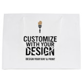 Aangepast Minimalistisch Gepersonaliseerd Bedrijfs Groot Cadeauzakje (Voorkant)