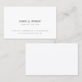 Aangepast minimalistisch gepersonaliseerd modern e visitekaartje (Voorkant / Achterkant)