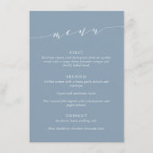 Aangepast minimalistisch Klassieke usty Blue Weddi Menu (Voorkant)