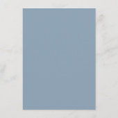 Aangepast minimalistisch Klassieke usty Blue Weddi Menu (Achterkant)