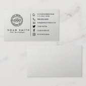 Aangepast minimalistisch Logo Modern Elegant Profe Visitekaartje (Voorkant / Achterkant)